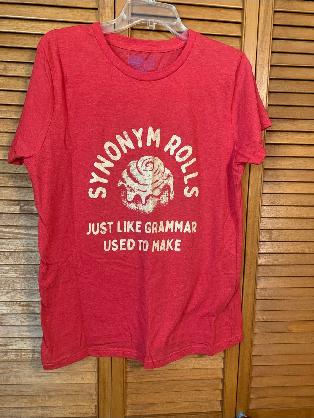 Red Graphic Tee "Synonym Rolls"